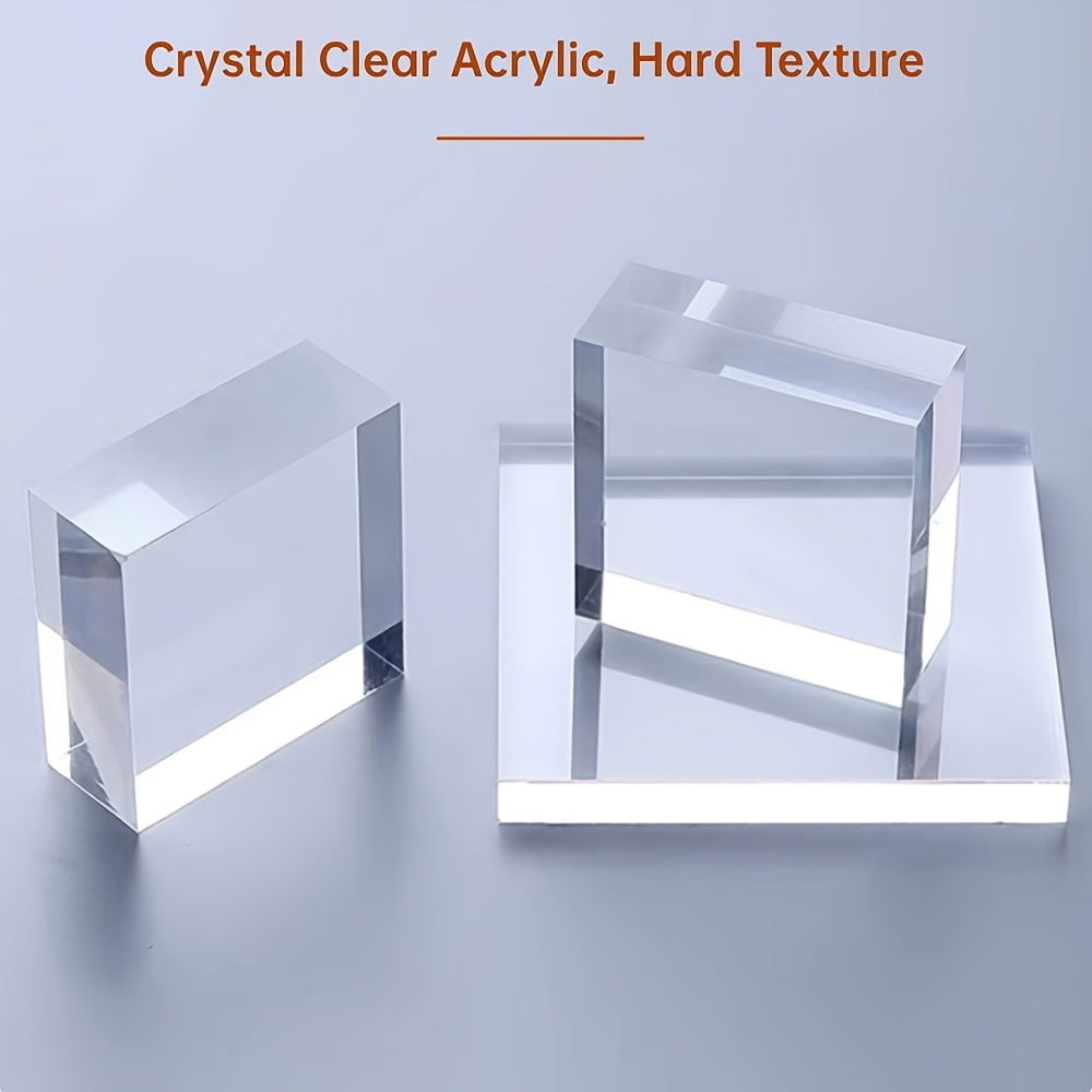Acrylic C Shape Coffee Table, Long Thick Clear End Tables, Modern Waterfall Side Table for Living Room, Bedroom