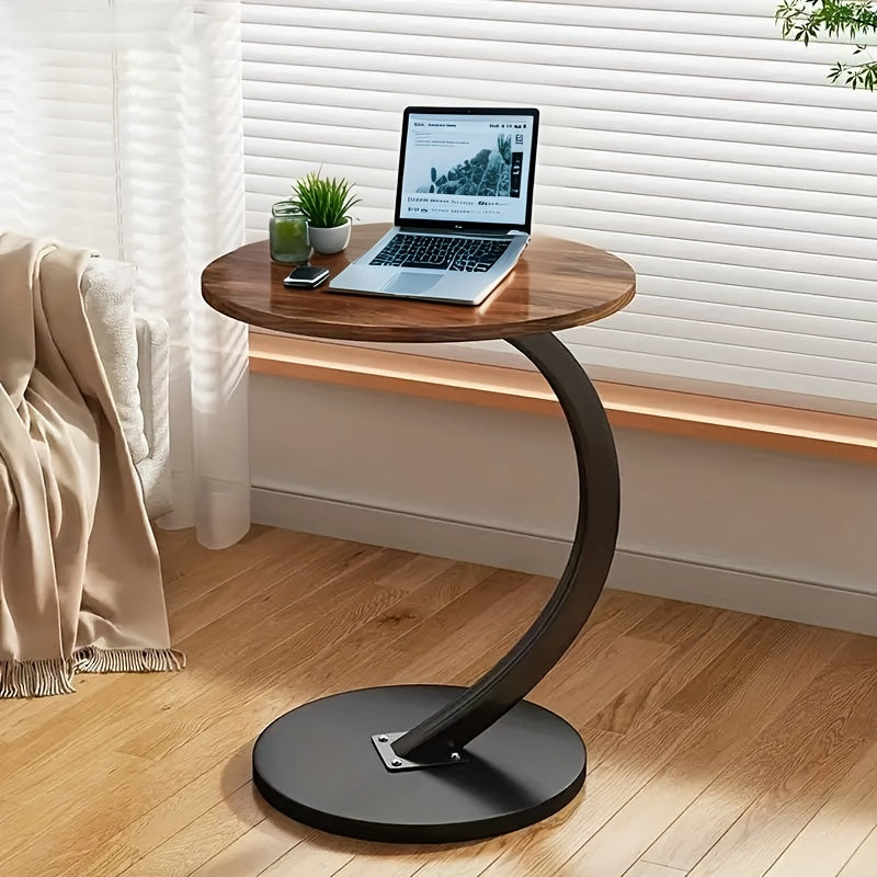 C-Shaped Computer Desk, Corner Office Desk, Laptop Workstation, Can Be Used Beside The Sofa Or Bed for Work.