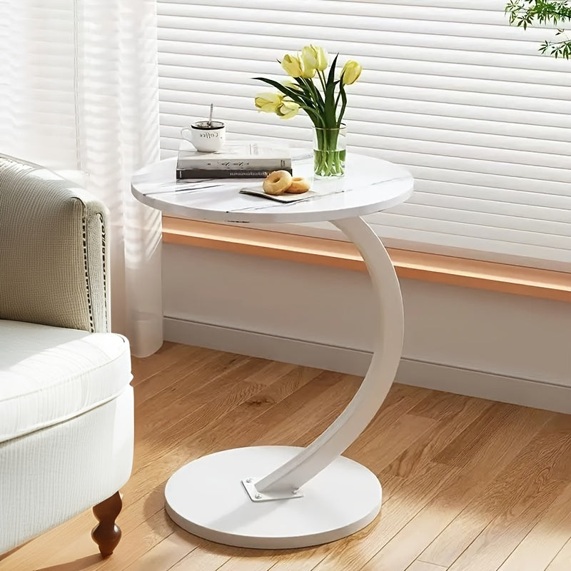 C-Shaped Computer Desk, Corner Office Desk, Laptop Workstation, Can Be Used Beside The Sofa Or Bed for Work.